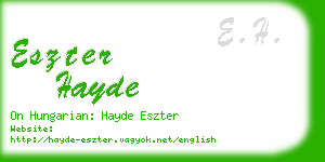eszter hayde business card
